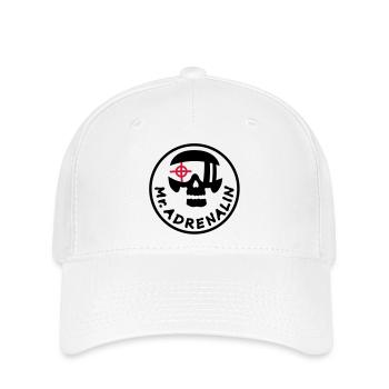 Mr. Adrenalin - Flexfit Cap - Weiß - Vorne