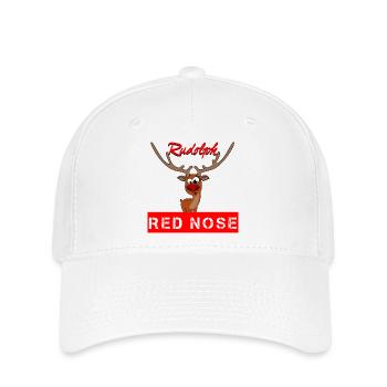 Rudolph and the red nose...Rudof und die rote Nase - Flexfit Cap - Weiß - Vorne