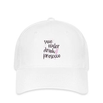 Buvez des toasts pétillants de Prosecco en disant cadeau - Casquette Flexfit - blanc - Devant