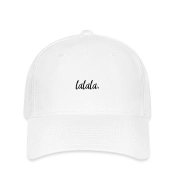 Lalala Vibes – Typographie musicale au look épuré - Casquette Flexfit - blanc - Devant