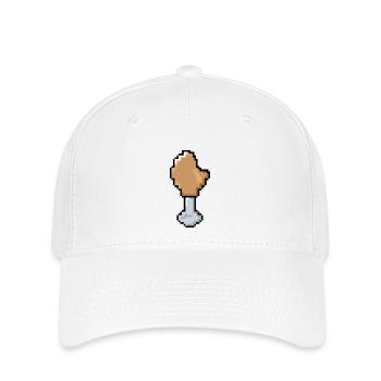 Pixel - Hähnchenkeule - Flexfit Cap - Weiß - Vorne