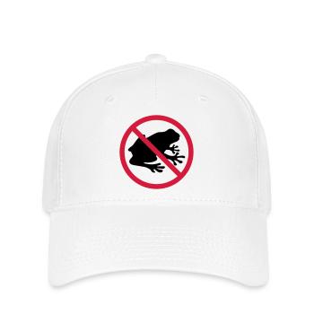 frosch verboten schild zone keine kroete silhouett - Flexfit Cap - Weiß - Vorne