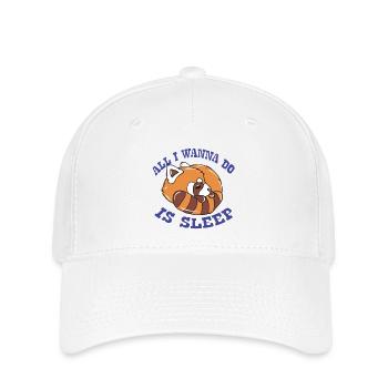 Panda rouge - Casquette Flexfit - blanc - Devant