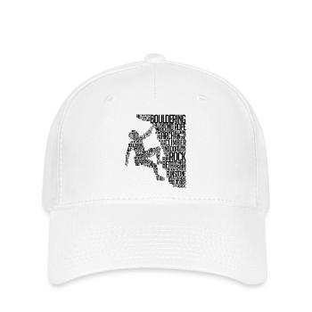 Boulder Klettern Bergsteigen Felsklettern Spruch - Flexfit Cap - Weiß - Vorne