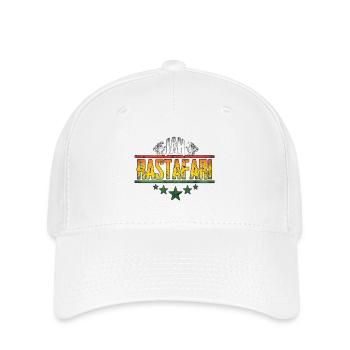 Jah Rastafari Affirmation Design - Flexfit Cap - white - Front