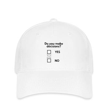 Treffen Sie Entscheidungen - Flexfit Cap - Weiß - Vorne