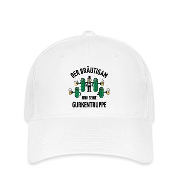 Der Bräutigam Und Seine Gurkentruppe! (JGA 5er P) - Flexfit Cap - Weiß - Vorne