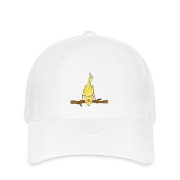 Niedlicher Vogel auf Ast Illustration - Flexfit Cap - Weiß - Vorne