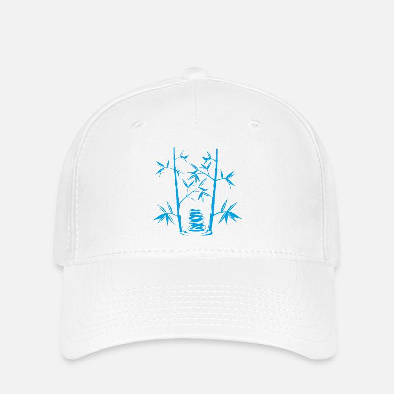 Bambus Blau - Flexfit Cap - Weiß