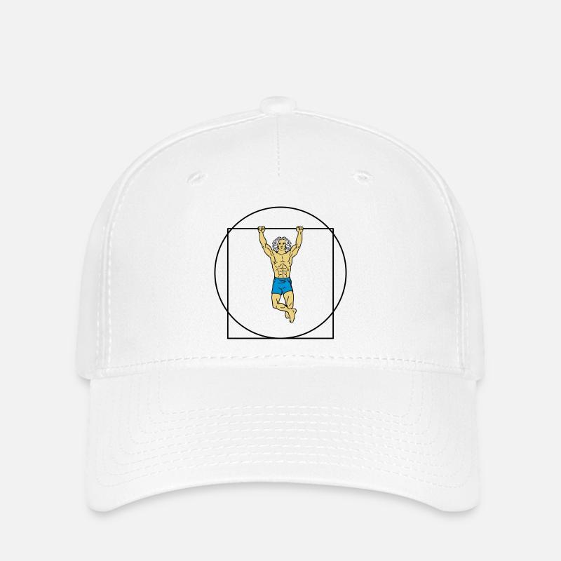 Der vitruvianische Mann in Stärke (Farbe) - Flexfit Cap - Weiß