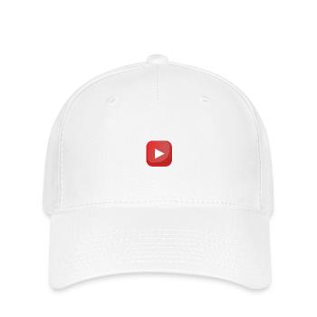 Youtube Botton - Flexfit Cap - Weiß - Vorne