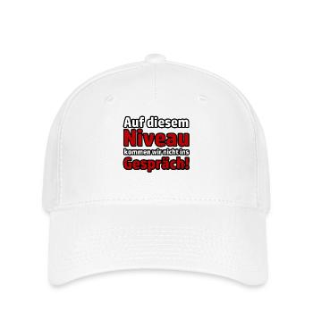Niveau Gespräch Virus Virologe Pandemie Sprüche - Flexfit Cap - Weiß - Vorne