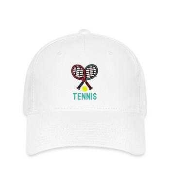 Tennis - Flexfit Cap - Weiß - Vorne