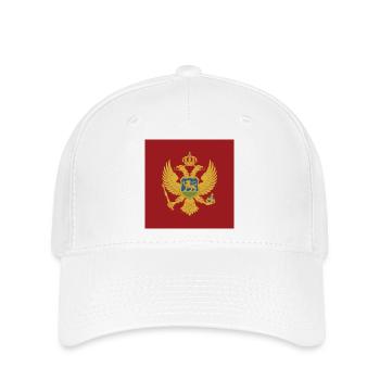 Montenegro Flagge, montenegrinische patriotische Geschenk - Flexfit Cap - Weiß - Vorne