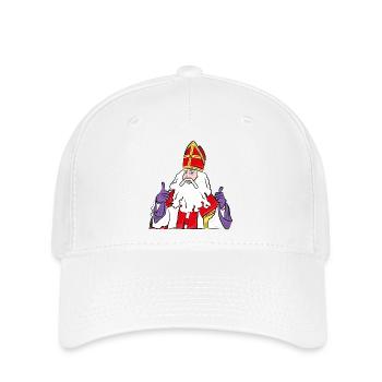 Sinterklaas pouce vers le haut zwartepiet - Casquette Flexfit - blanc - Devant