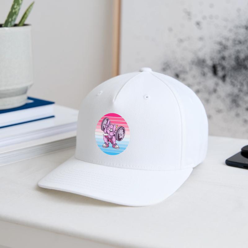 Conception de bodybuilder de lapin Casquette Flexfit