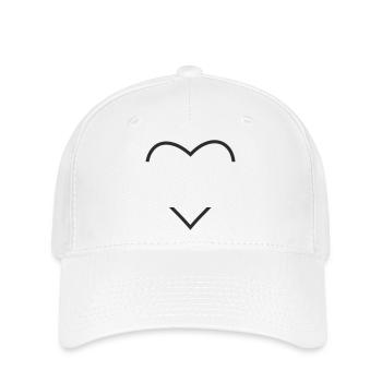 Herz zum personalisieren selbst gestalten - Flexfit Cap - Weiß - Vorne