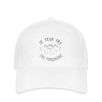 Je peux pas j'ai montagne - Casquette Flexfit - blanc - Devant