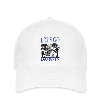 Idée cadeau textile Charles Darwin Evolution - Casquette Flexfit - blanc - Devant