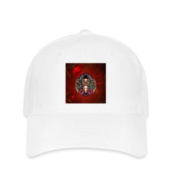 Superbe hibou coloré - Casquette Flexfit - blanc - Devant
