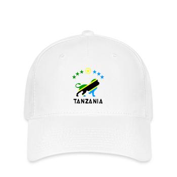 Tanzania lion flag design - Flexfit Cap - white - Front