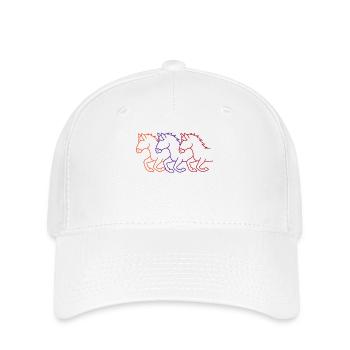 Cheval Fou Cheval Amour Chevaux Islandais Chevaux Galop - Casquette Flexfit - blanc - Devant