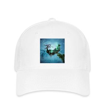 Fluginsel mit Bäumen - Flexfit Cap - Weiß - Vorne
