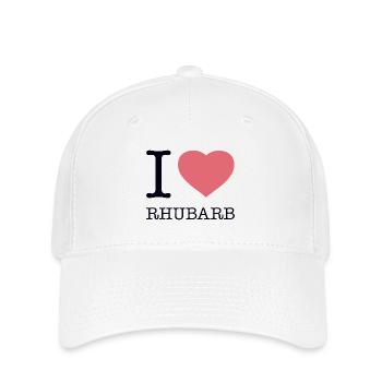 I LOVE RHUBARB Rhabarber - Flexfit Cap - white - Front
