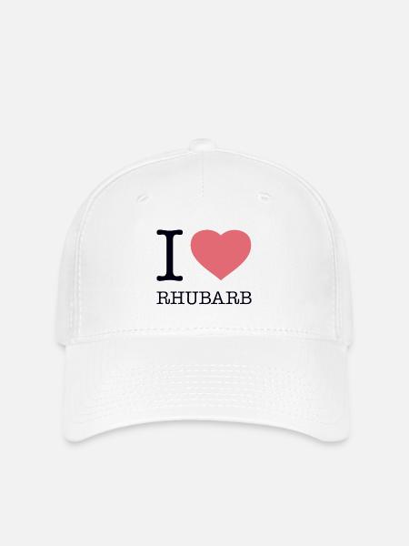 J’ADORE LA RHUBARBE Rhabarber - Casquette Flexfit - blanc
