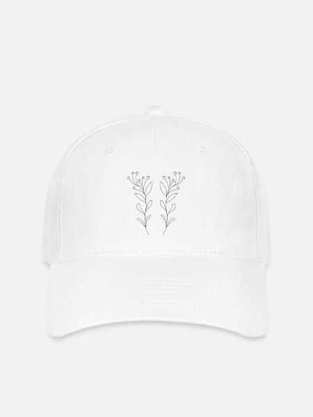 Einfaches, einzigartiges Naturdesign - Flexfit Cap - Weiß