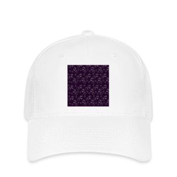 Rosenblüten, florales Muster, gothic motiv, Ranken - Flexfit Cap - Weiß - Vorne