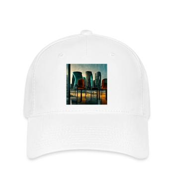 scène urbaine futuriste - Casquette Flexfit - blanc - Devant