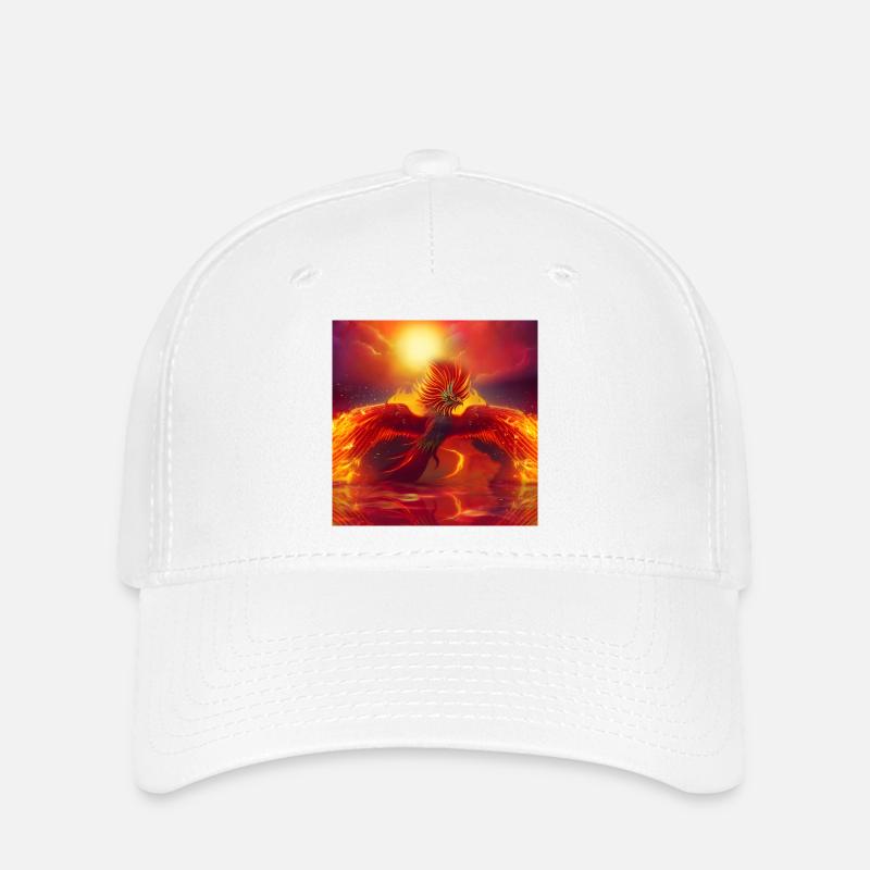 Wonderful phoenix over the ocean - Flexfit Cap - white
