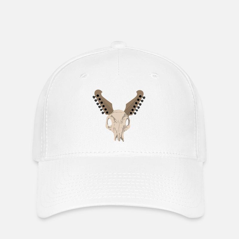 Boho Rock Head - Flexfit Cap - white
