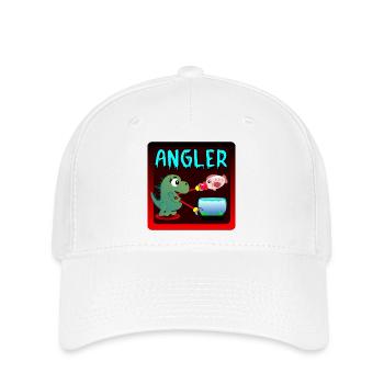 ANGLER - DINOSAURIER KINDER ANGELN - Flexfit Cap - Weiß - Vorne