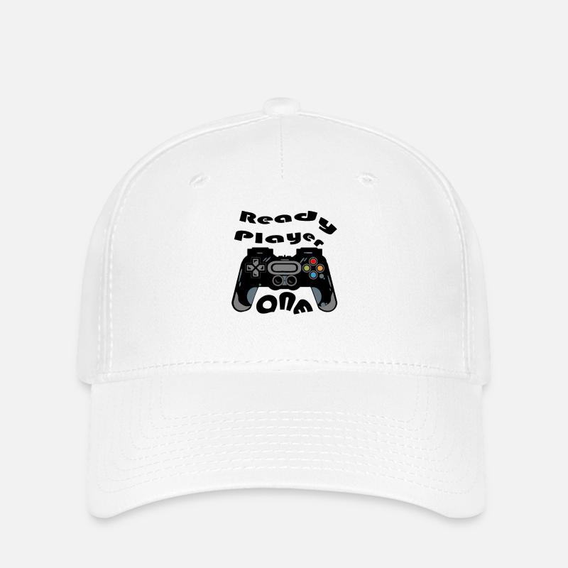 Retro Controller Silhouette - Flexfit Cap - white