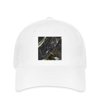 Marble Black Gold Texture - Flexfit Cap - white - Front