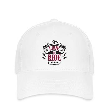 Love To Ride - Flexfit Cap - white - Front