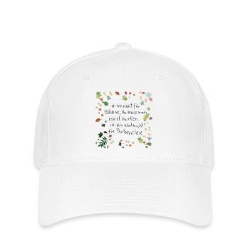 Laub mit Spruch - Flexfit Cap - Weiß - Vorne