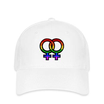 Stolz Gleichgeschlechtliche Ehe Lgbt Beziehung - Flexfit Cap - Weiß - Vorne