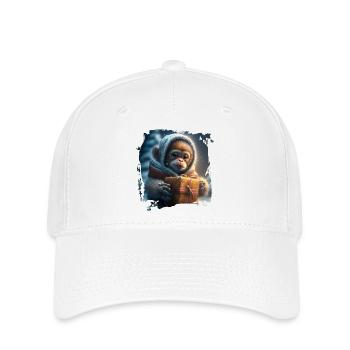 Don de l’orang-outan d’hiver - Casquette Flexfit - blanc - Devant