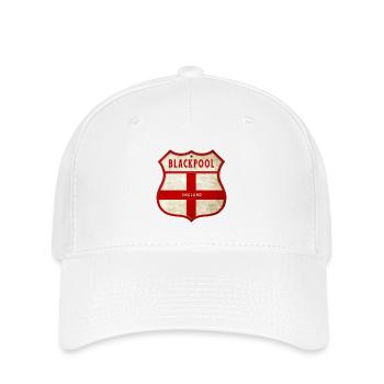 Blason de Blackpool, Angleterre - Casquette Flexfit - blanc - Devant