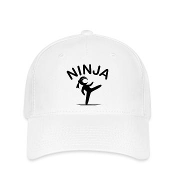 Ninja Arts Martiaux Fighter Symbol Cartoon Icône de bande dessinée - Casquette Flexfit - blanc - Devant