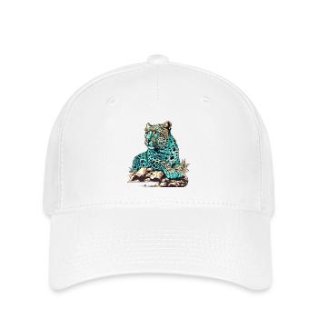 Léopard à l’affût - Casquette Flexfit - blanc - Devant