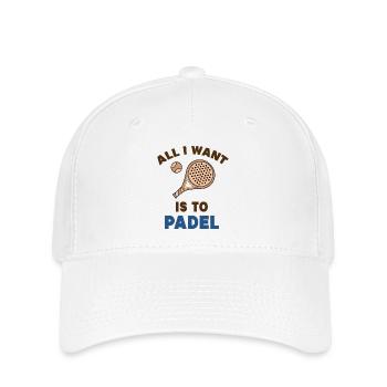 Padel Trainer Ball Racket Padel Game Statement - Flexfit Cap - white - Front