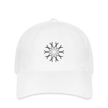 Bar circled gray gradient - Flexfit Cap - white - Front