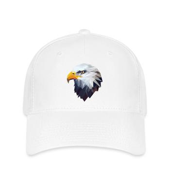 Stylized, geometric eagle - Flexfit Cap - white - Front