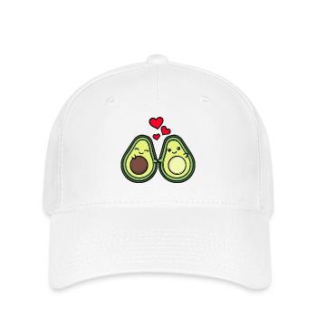 Avocado Herz Schwangerschaft Schwanger Eltern Baby - Flexfit Cap - Weiß - Vorne