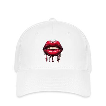 Lippen - Flexfit Cap - Weiß - Vorne