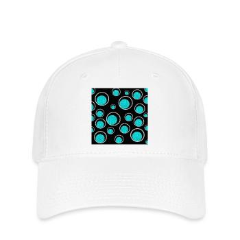 schöne Freizeitshirts frauen, Kreismuster - Flexfit Cap - Weiß - Vorne